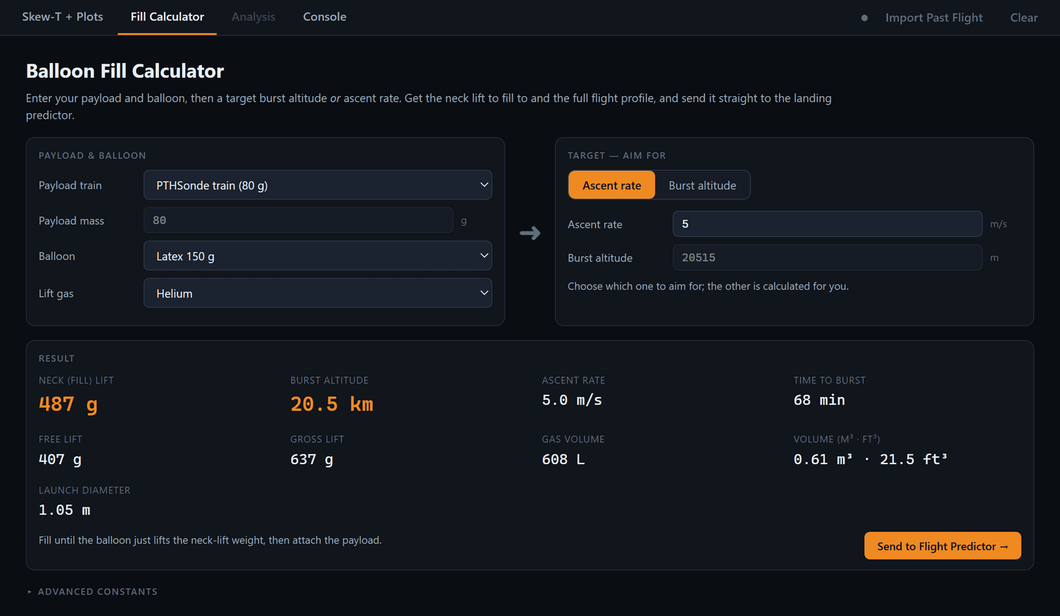 The balloon fill calculator